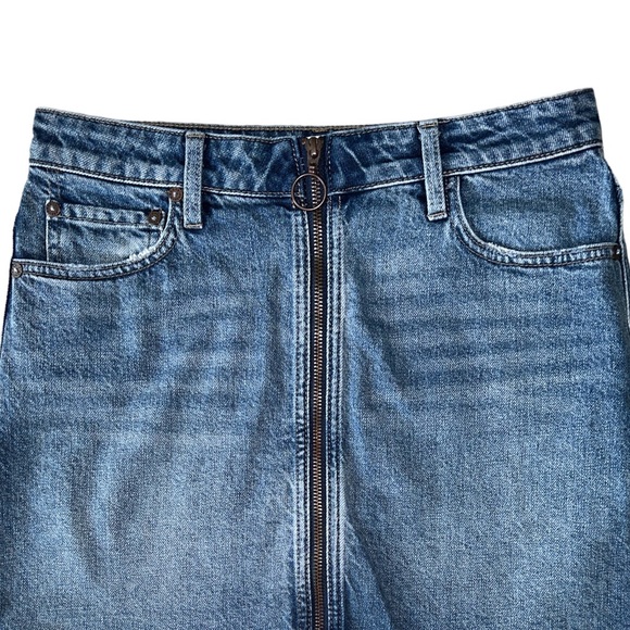 Free People / We the Free “Zip it Up” Front Denim Mini Skirt - 26 - Picture 5 of 13